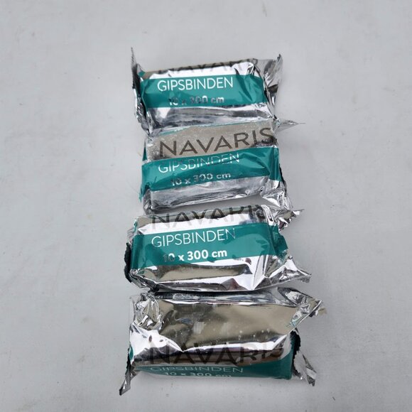 4X Navaris Plaster of Paris Cloth Rolls Gauze Bandages Body Casts 10x300 cm 4 Pa - Picture 4 of 12